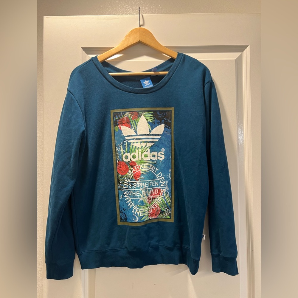 Adidas Oversized Crew Sweater Size Small if oversized fitted could fit a large